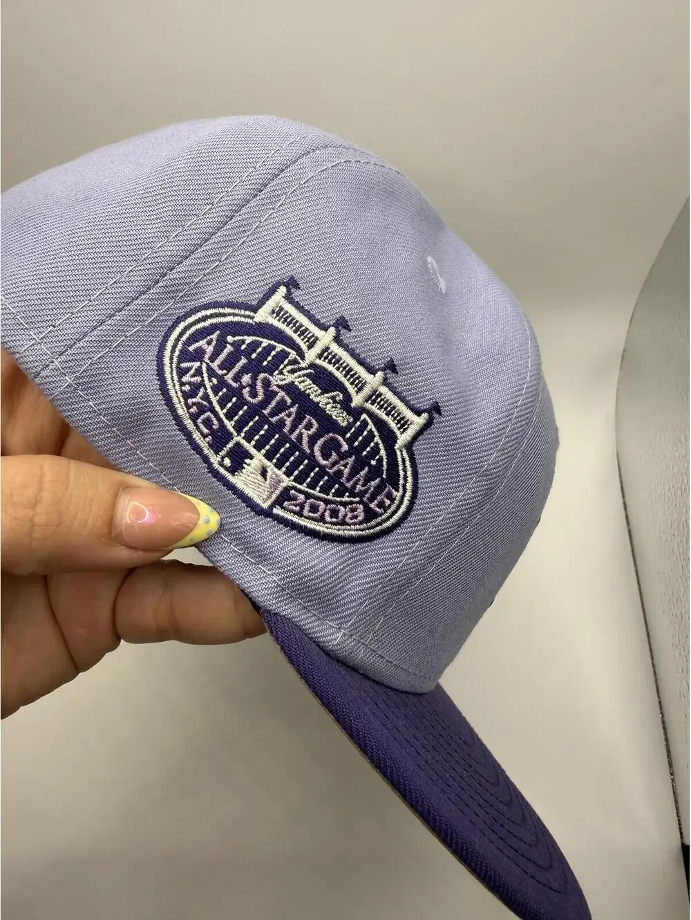 MLB New York Yankees New Era 2008 All Star Game Fitted Cap Size 7 in Lavender